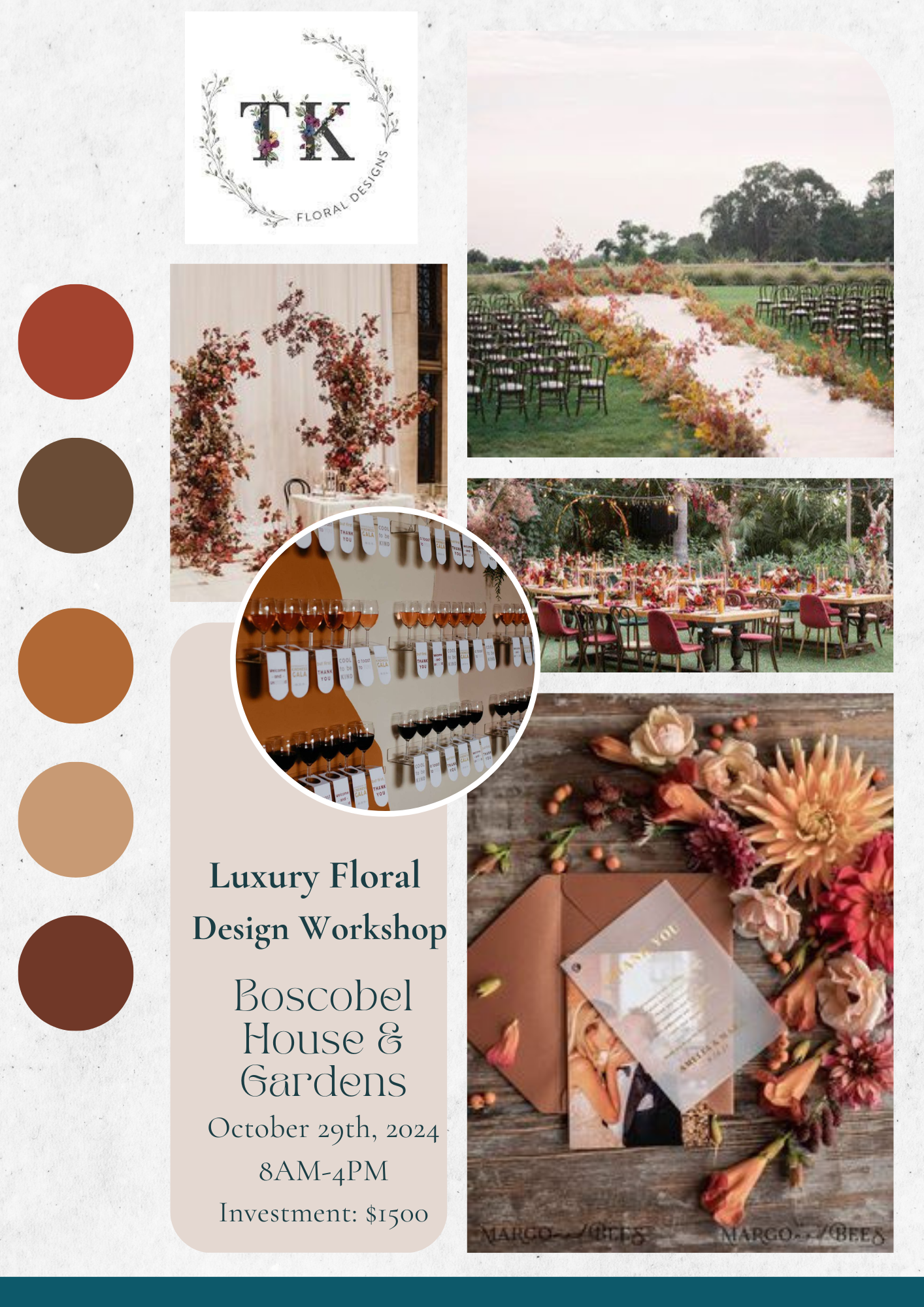 TK Floral Designs Hands On Luxury Floral Designs Workshop @ Boscobel House and Gardens